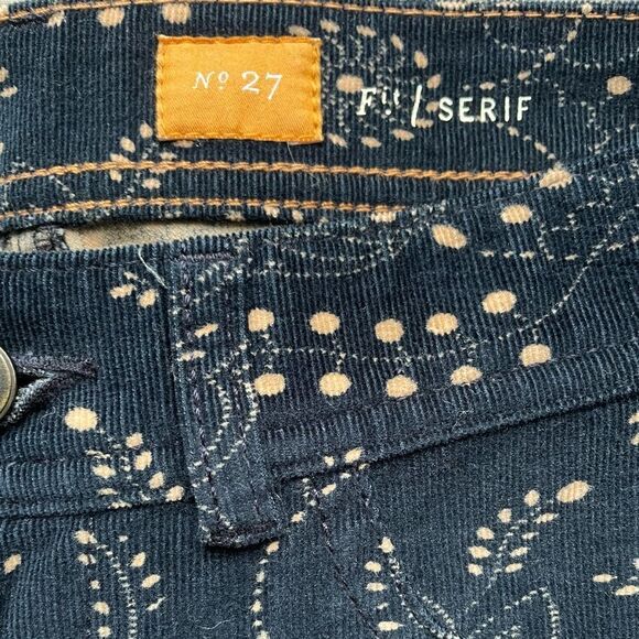 Anthropologie Pilcro And The Letterpress Corduroy Pants Navy Blue  size 27 195 - Picture 6 of 8